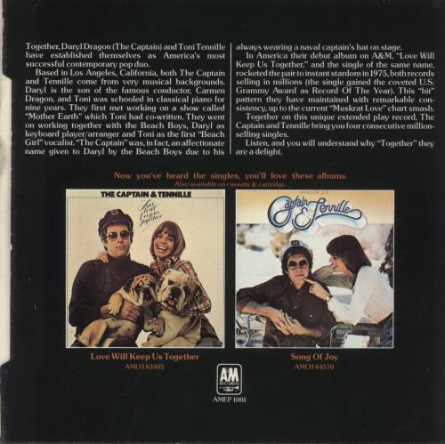 Captain & Tennille Together EP UK 7